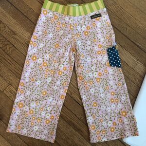 Matilda Jane light pink floral bottoms size 4 side pocket